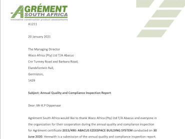 Quality and Compliance Inspection Report